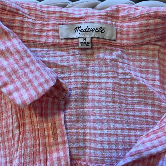 Madewell Central Shirt in Gingham Check size M - Picture 2 of 2